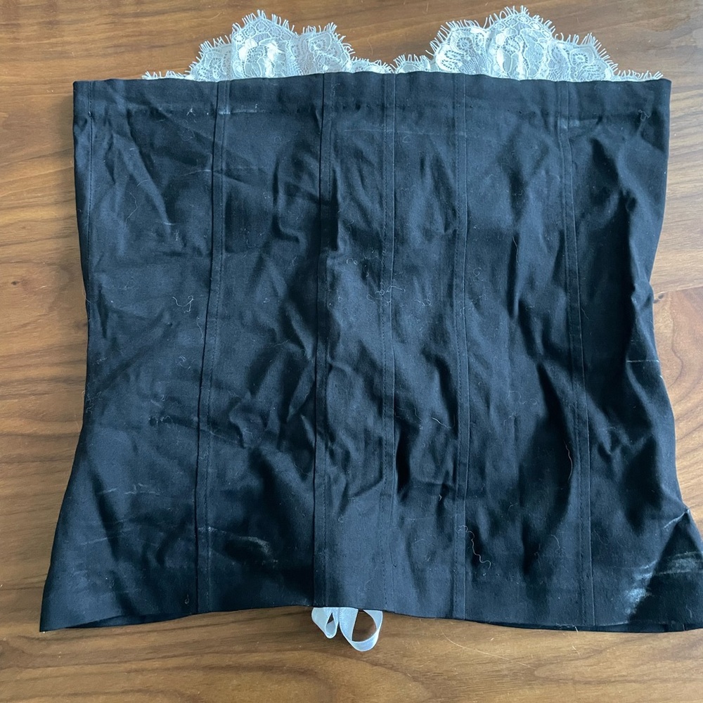 Free People Black Lace Trim Tube Top